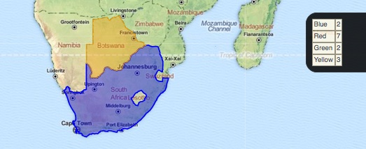 A map of data aggregated at the country level